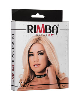 Rimba - Halsband - Collar Met Tekst - FUCK TOY - Siliconen - Zwart