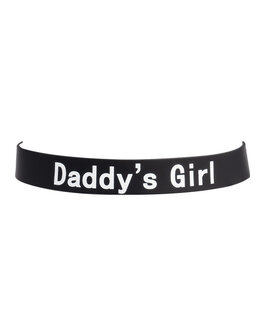 Rimba - Halsband - Collar Met Tekst - DADDY&#039;S GIRL - Siliconen - Zwart