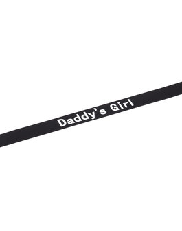 Rimba - Halsband - Collar Met Tekst - DADDY&#039;S GIRL - Siliconen - Zwart