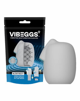 VIBEGGS - Blow Misty - Vibrerende Masturbatie Sleeve &radic;&reg;n Vinger Vibrator - Wit