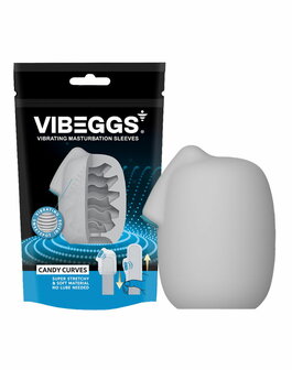 VIBEGGS - Candy Curves - Vibrerende Masturbatie Sleeve &radic;&reg;n Vinger Vibrator - Wit