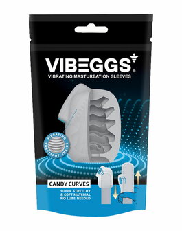 VIBEGGS - Candy Curves - Vibrerende Masturbatie Sleeve &radic;&reg;n Vinger Vibrator - Wit