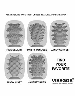 VIBEGGS - Twisty Tongues - Vibrerende Masturbatie Sleeve &radic;&reg;n Vinger Vibrator - Wit