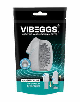 VIBEGGS - Naughty Nubs - Vibrerende Masturbatie Sleeve &radic;&reg;n Vinger Vibrator - Wit