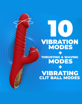 Intoyou - Ascen - Rabbit Vibrator - Stotende en Oscillerende Rabbit Vibrator met App Control - Rood