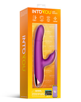 Intoyou - Sendel - Rabbit Vibrator met Bewegende Kralenring en App Control - Paars