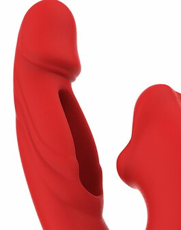 Intoyou - Mouty - Bitting &amp; Flipping Rabbit Vibrator met App - Rood