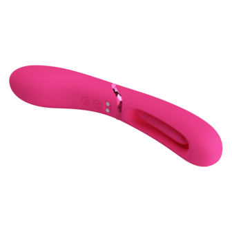 Pretty Love - Romance Lexie - Vibrator met Wiebelend Tongetje - Roze