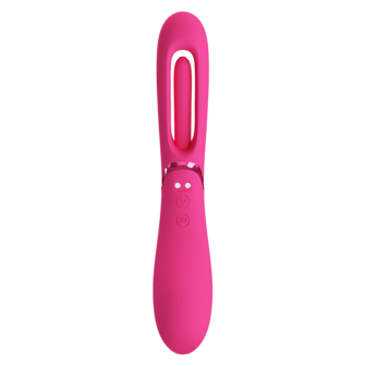 Pretty Love - Romance Lexie - Vibrator met Wiebelend Tongetje - Roze