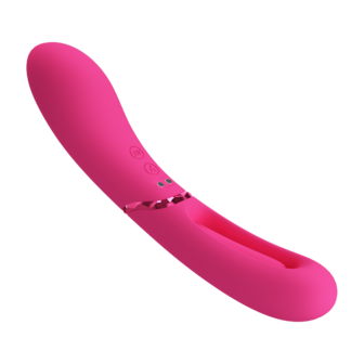 Pretty Love - Romance Lexie - Vibrator met Wiebelend Tongetje - Roze