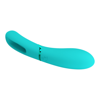 Pretty Love - Romance Lexie - Vibrator met Wiebelend Tongetje - Turquoise