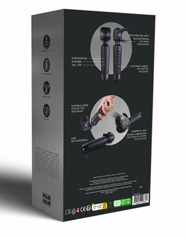 ManWan - Man.Wand EVO - Oplaadbare Masturbator &egrave;n Wand Vibrator - Black Plum