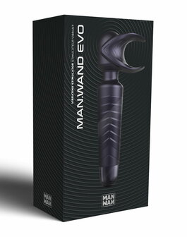 ManWan - Man.Wand EVO - Oplaadbare Masturbator &egrave;n Wand Vibrator - Black Plum