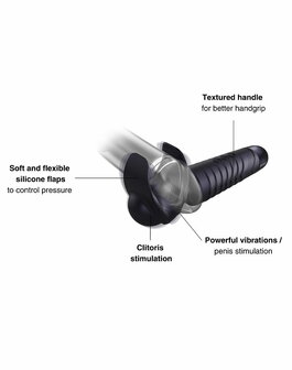 ManWan - Man.Wand EVO - Oplaadbare Masturbator &egrave;n Wand Vibrator - Black Plum