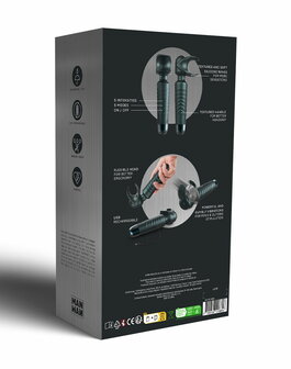 ManWan - Man.Wand EVO - Oplaadbare Masturbator &egrave;n Wand Vibrator - Dennengrijs