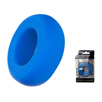 Sport Fucker - Muscle Ring - Siliconen Cockring of Ball Stretcher - Blauw