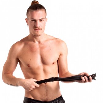 665 - Vegan Flogger - Kunstleer - Zwart