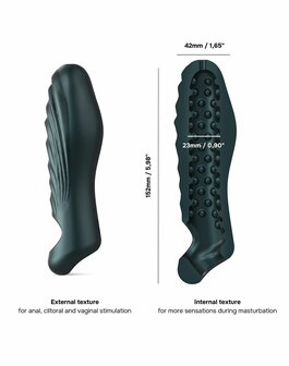 ManWan - Ryzer - Penis Extender en Zachte Masturbatie Sleeve - Dennengrijs