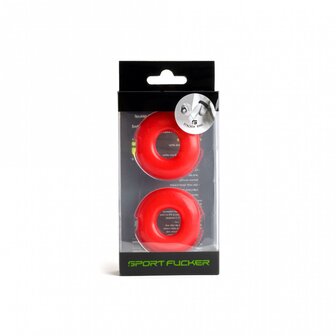 Sport Fucker - Stacker Rings - 2 stuks - Rood