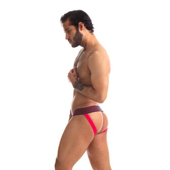 665 - Rally Jockstrap - Zwart/Rood - Maat L