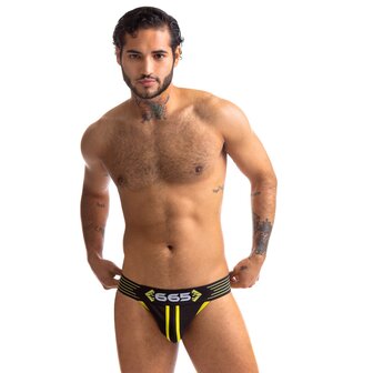 665 - Rally Jockstrap - Zwart/Geel - Maat S