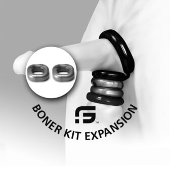 Sport Fucker - Boner Expansion Pack - Rekbare Cockringen - IJsblauw