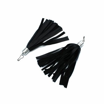 Kiotos - Zwart Lederen Mini Flogger Zweep Hangers