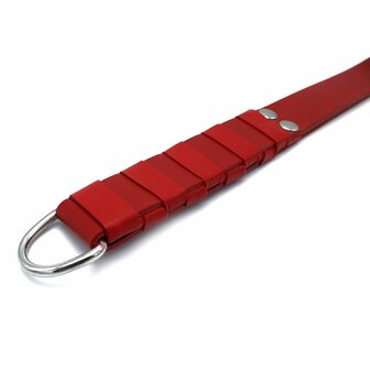 Kiotos - Rood Lederen Paddle met Gouden D-Ring Handvat