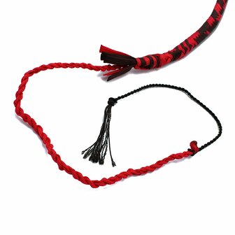 Kiotos - Nylon Bullwhip - Zwart/Rood - 270 cm