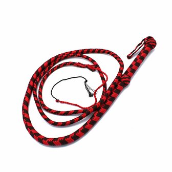 Kiotos - Nylon Bullwhip - Zwart/Rood - 270 cm