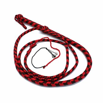 Kiotos - Nylon Bullwhip - Zwart/Rood - 270 cm