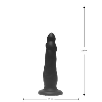 Brutus  - Bum Buddy - Mithras - Buttplug - Siliconen - Zwart - Maat S