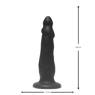 Brutus  - Bum Buddy - Mithras - Buttplug - Siliconen - Zwart - Maat M