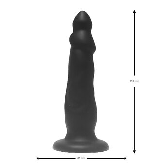 Brutus  - Bum Buddy - Mithras - Buttplug - Siliconen - Zwart - Maat L