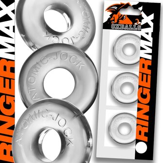 Oxballs - Ringer MAX - Cockring - 3 stuks - Transparant