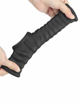 LoveToy - Wave Knights Ring - Vibrerende Penis en Scrotum Sleeve - &Oslash; 2,8 cm - Zwart