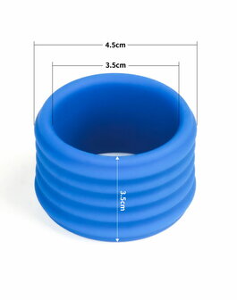 LoveToy - Pinnacle Pro - Deep Rib Grip Cockring - Blauw