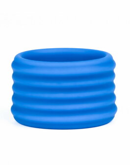 LoveToy - Pinnacle Pro - Deep Rib Grip Cockring - Blauw