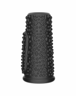 LoveToy - Drip Knights Ring - Vibrerende Penis Sleeve - &Oslash; 3,7 cm - Zwart