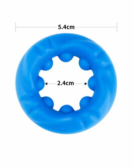 LoveToy - Pinnacle Pro - Ridge Bump Ball Stretcher Cockring - Blauw