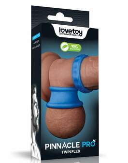 LoveToy - Pinnacle Pro - Twin Flex Stretcher Cockring - Blauw