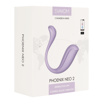 Svakom - Phoenix Neo 2 Interactieve Bullet Vibrator - App Control - Lila