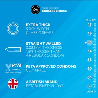 EXS Extra Thick Condooms - 12 stuks
