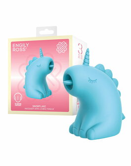 ER - Snowflake Unicorn - Clitoris Vibrator met Likkende Tong - Blauw