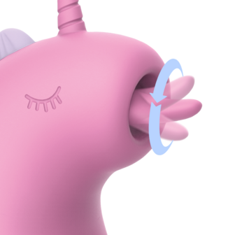 ER - Cupcake Unicorn - Clitoris Vibrator met 360&deg; Roterende Tong - Roze