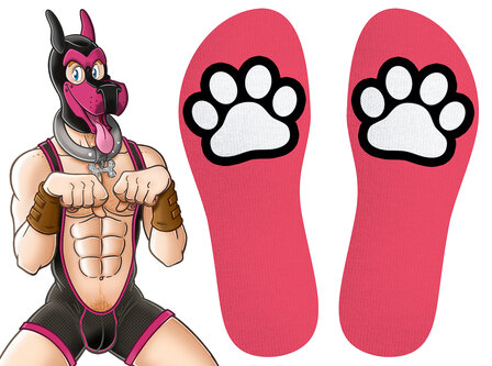 SneakXX - Sneaker Sokken PAW - Neon Roze