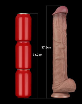 LoveToy - Nature Cock - Dubbellaags Buigbare XXL Dildo - 37,5 cm