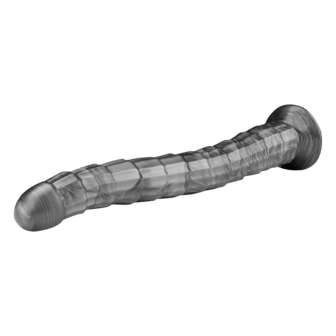 Lovetoy - Vibrax Slider - Lange Vibrerende Anaal Dildo - 35 cm - Zilver