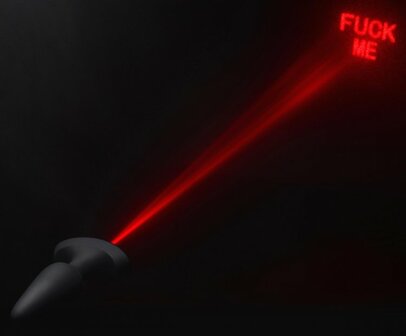 BootySparks - Fuck Me Laser - Buttplug met laser projectie FUCK ME - Maat M