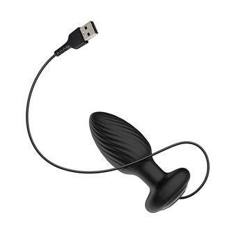 Nexus - Tornado - Vibrerende Buttplug - Zwart - Maat L